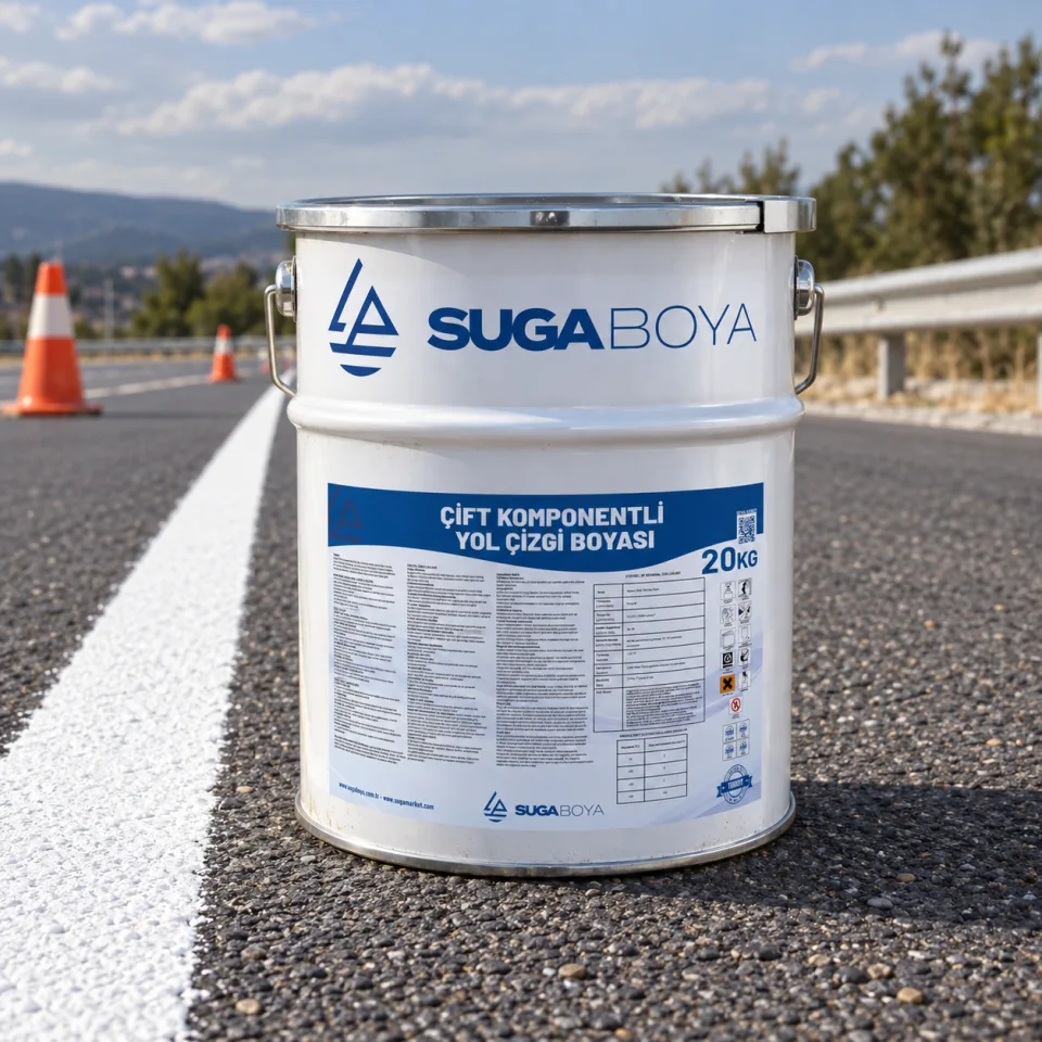 Suga Çift Komponentli Yol Çizgi Boyası 20 kg — uygulama fotoğrafı